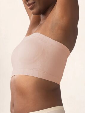 🌙B156 Truekind Convertible Strapless Bandeau Bra - Oat